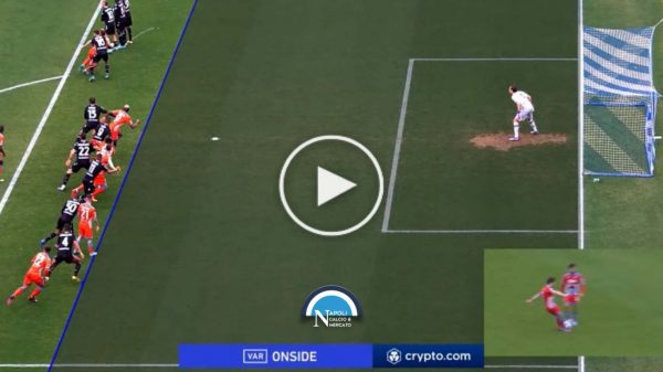 moviola napoli udinese gol osimhen fuorigioco var arbitro replay video