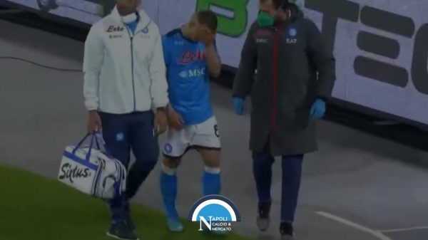 infortunio lobotka napoli roma condizioni flessore coscia destra