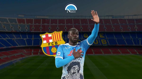 calciomercato napoli cessione koulibaly barcellona xavi pressing valutazione 40 milioni de laurentiis