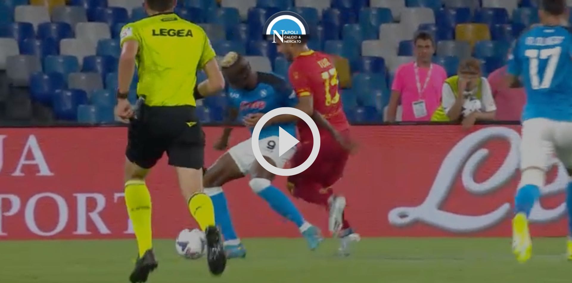 napoli lecce moviola ed episodi var rigore ndombele colombo osimhen tuia