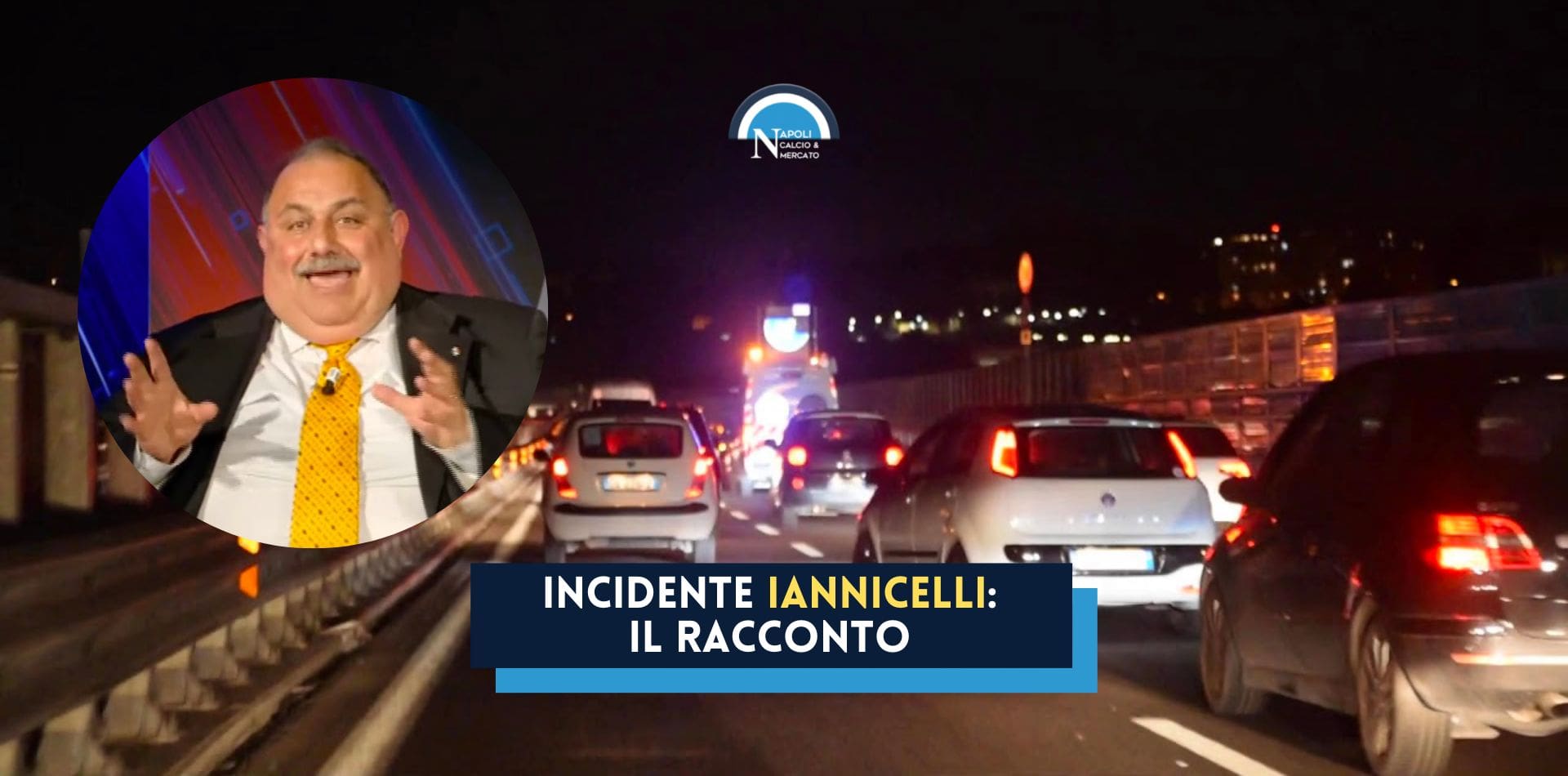 incidente peppe iannicelli tangenziale napoli