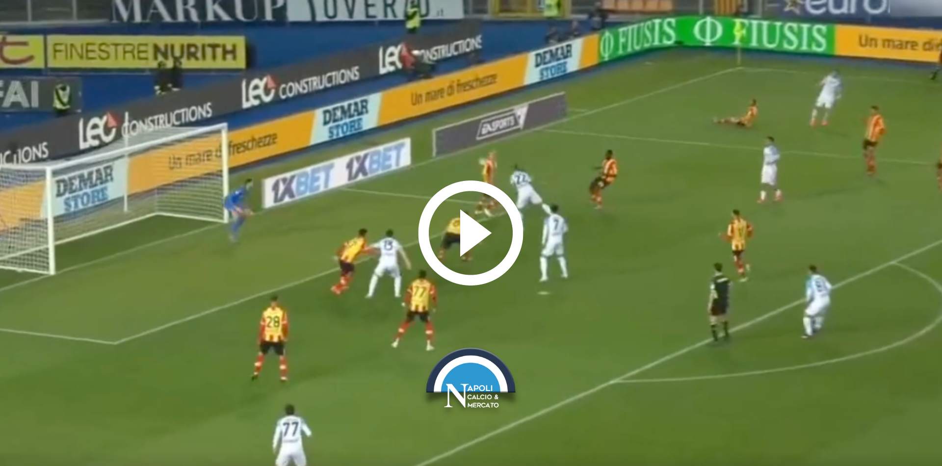 highlights lecce napoli serie a gol di lorenzo video sintesi cronaca